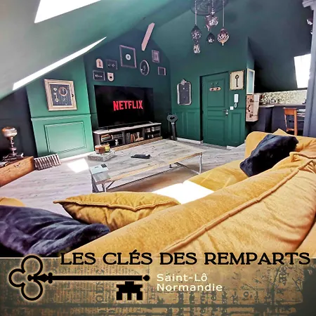 Les Cles Des Remparts - Prive A Theme Equipe - Atypique - Centre - Gare - Haras - Parking Public Gratuit - Entree Autonome - Wifi - Netflix - Tv Xxl - Lit 160x200 * Saint-Lô