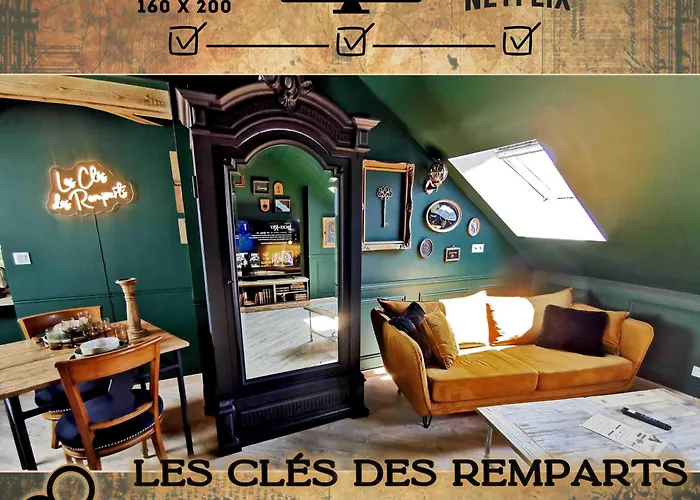 Appartamento Les Cles Des Remparts - Privé à Thème équipé - Atypique - Centre Saint-lô - Gare - Haras - Parking Public Gratuit - Entrée Autonome - Wifi - Netflix - Tv Xxl - Lit 160x200 Saint-Lo